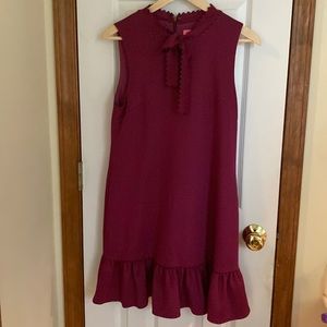 Betsey Johnson women’s 6 Petite shift Summer Purplish Wine dress